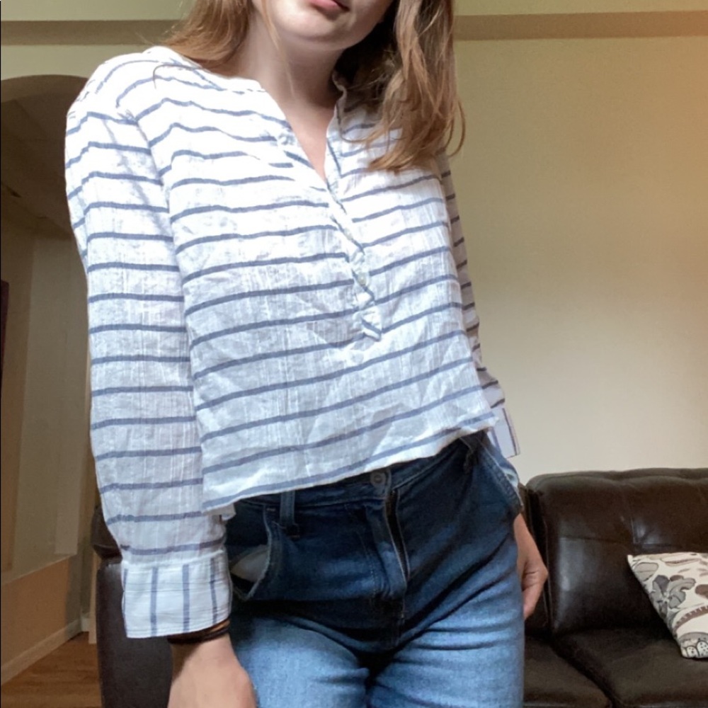 Striped Linen Top